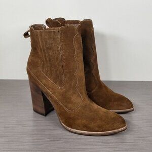 Dolce Vita Conway Bootie, Brown Suede, Womens Size 9.5 & 10